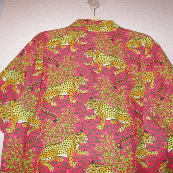 Print Fresh Bagherra Organic Cotton Pajamas Size L Leopard Top & Shorts 2 Piece - Picture 6 of 12